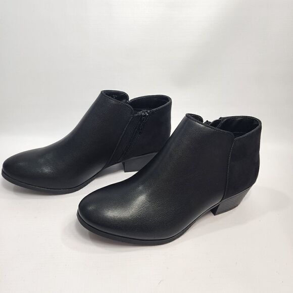 Style & Co Wiley Black Faux Leather Womens Booties 7W - Picture 5 of 10